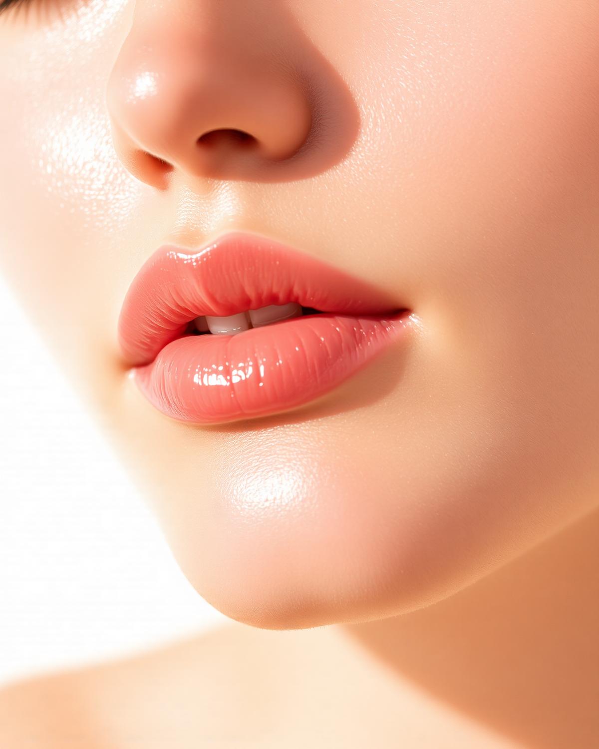 Glowing bare skin in warm natural light